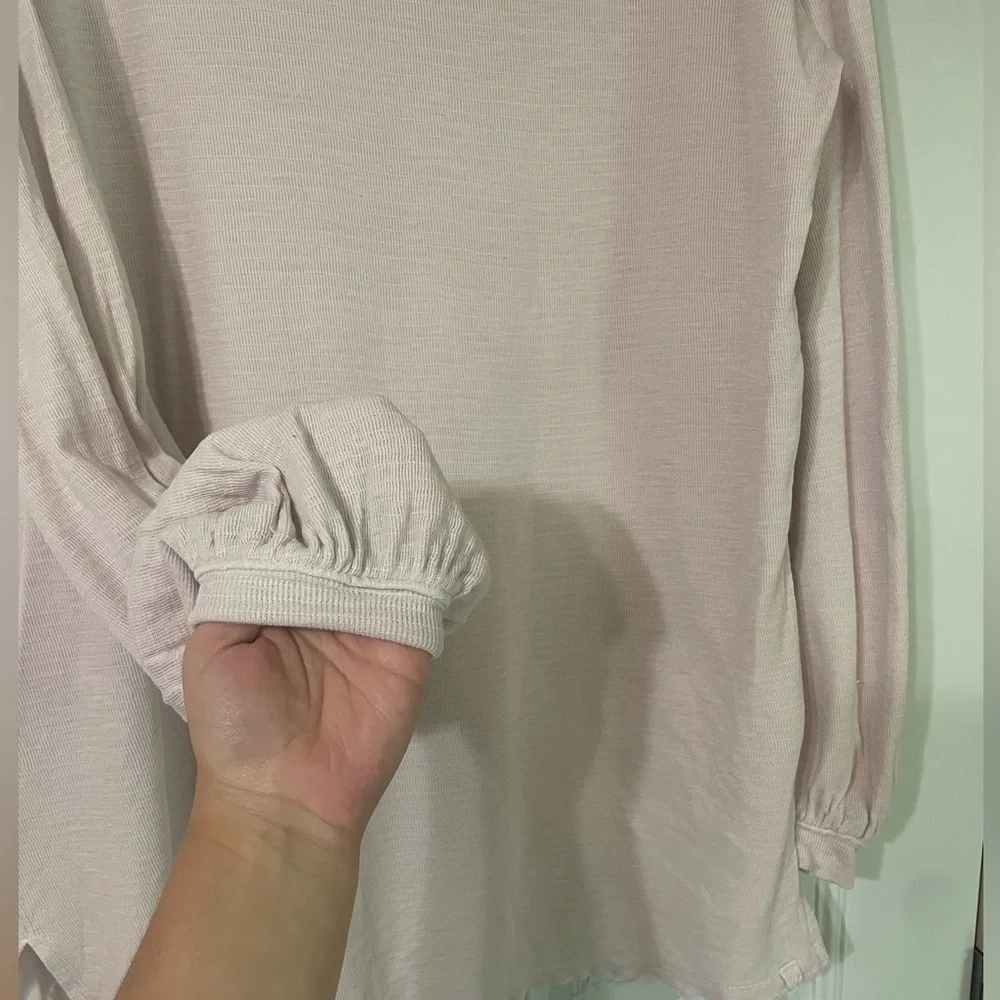 We the Free Light Pink Tunic Long Sleeve Shirt Size Medium Oversized Staple